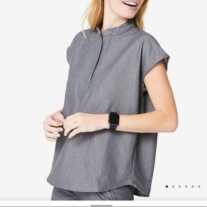 Figs Rafael gray scrub top XL